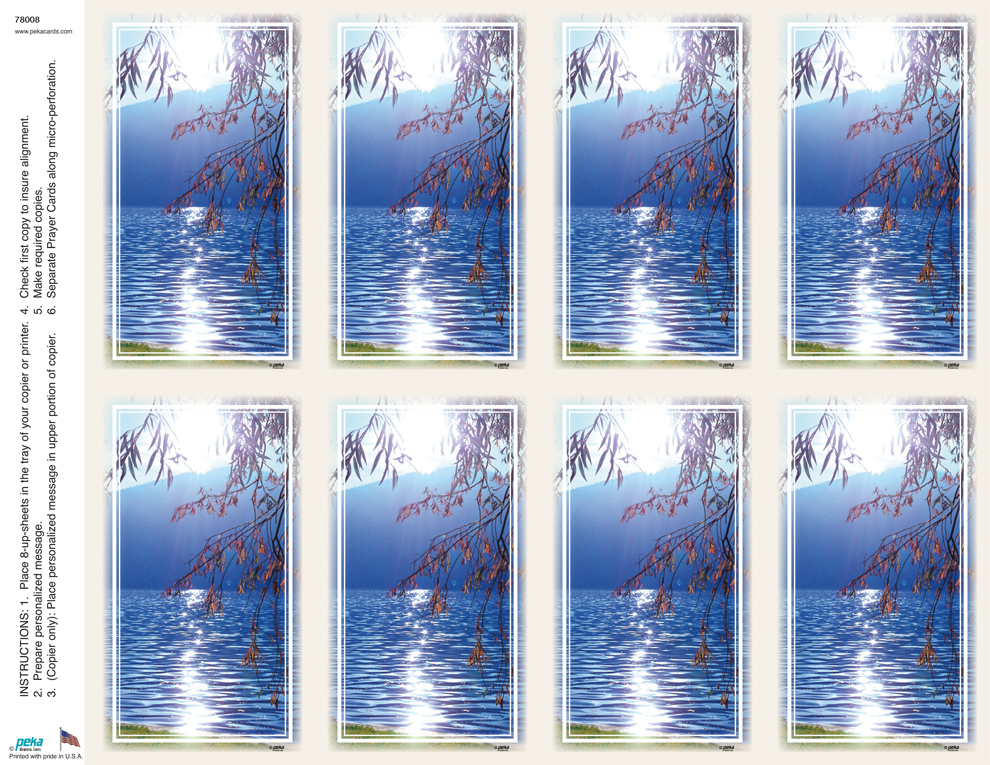 Radiant Waters <br>Premium 8-up Prayer Cards