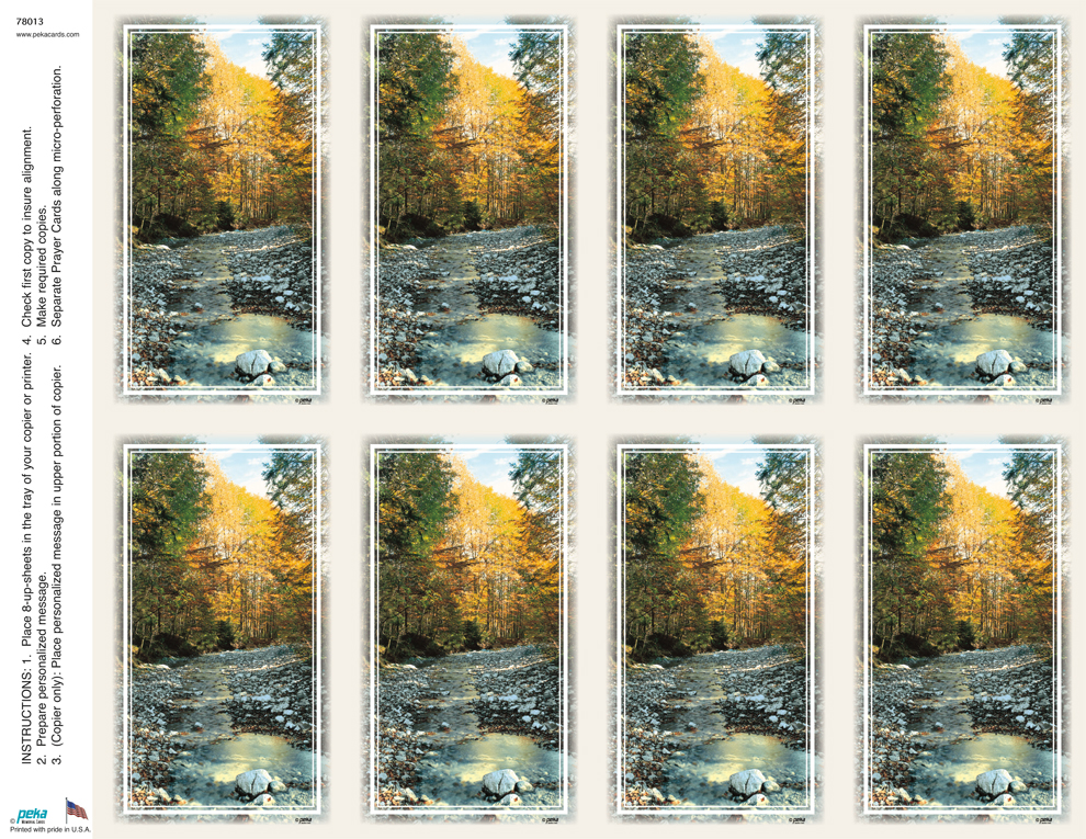 Serene <br>Premium 8-up Prayer Cards