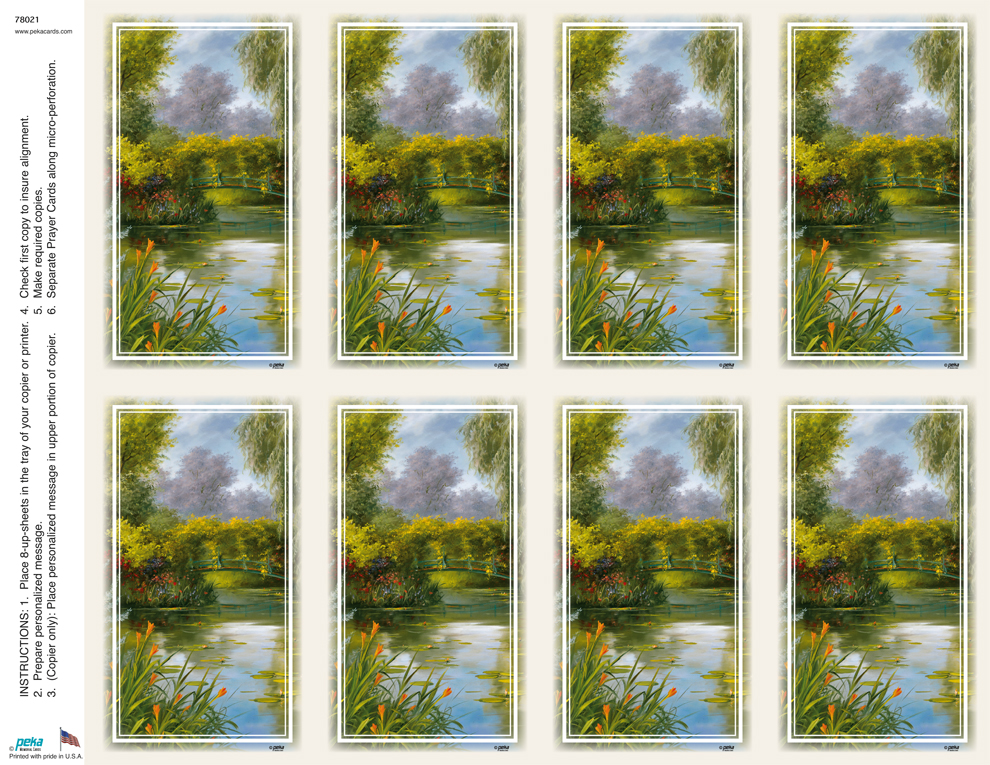 Peaceful Path <br>Premium 8-up Prayer Cards
