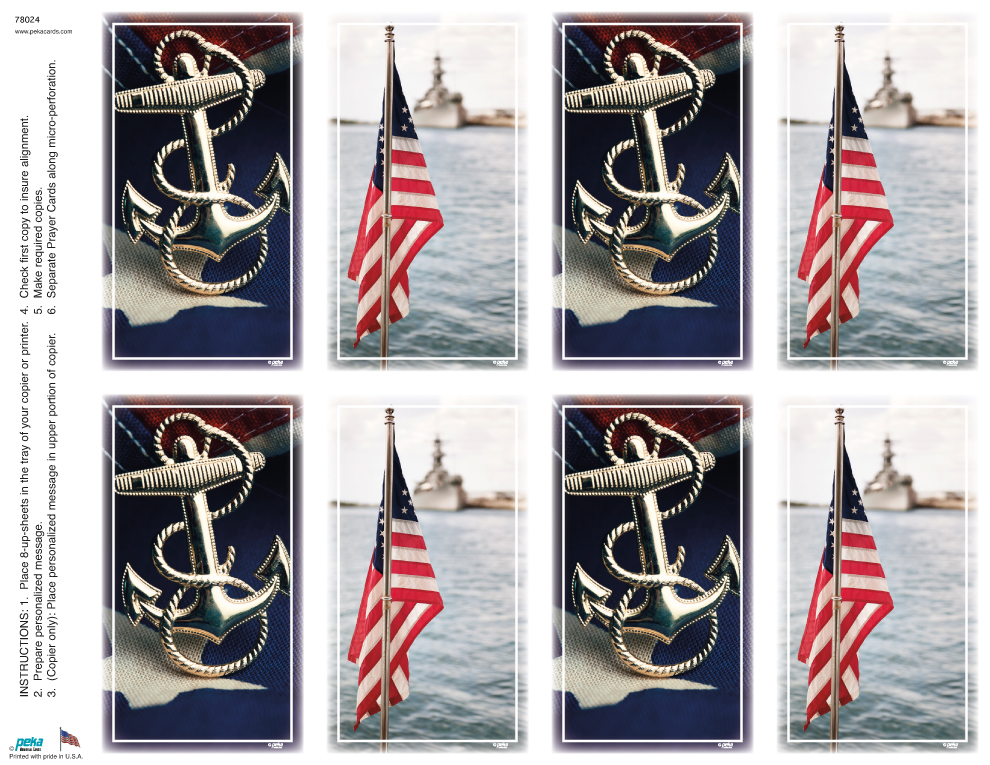 U.S. Navy <br>Premium 8-up Prayer Cards