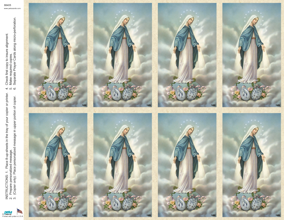 Our Lady of Grace <br>Classic 8-up Prayer Cards