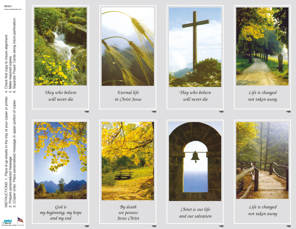 Nature's Wonders <br>Classic 8-up Prayer Cards