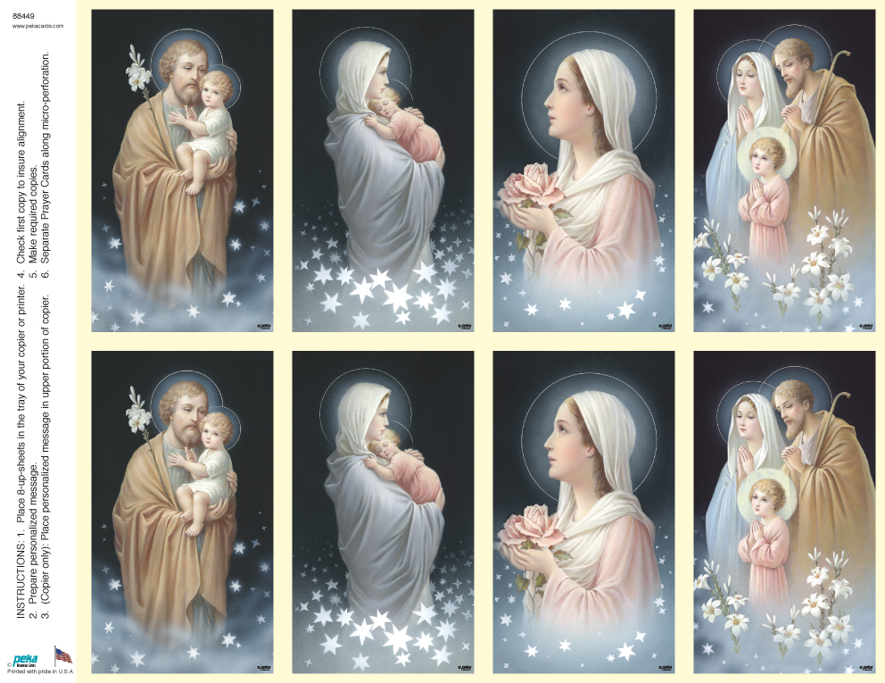 Star Assortment #1 <br>Classic 8-up Prayer Cards