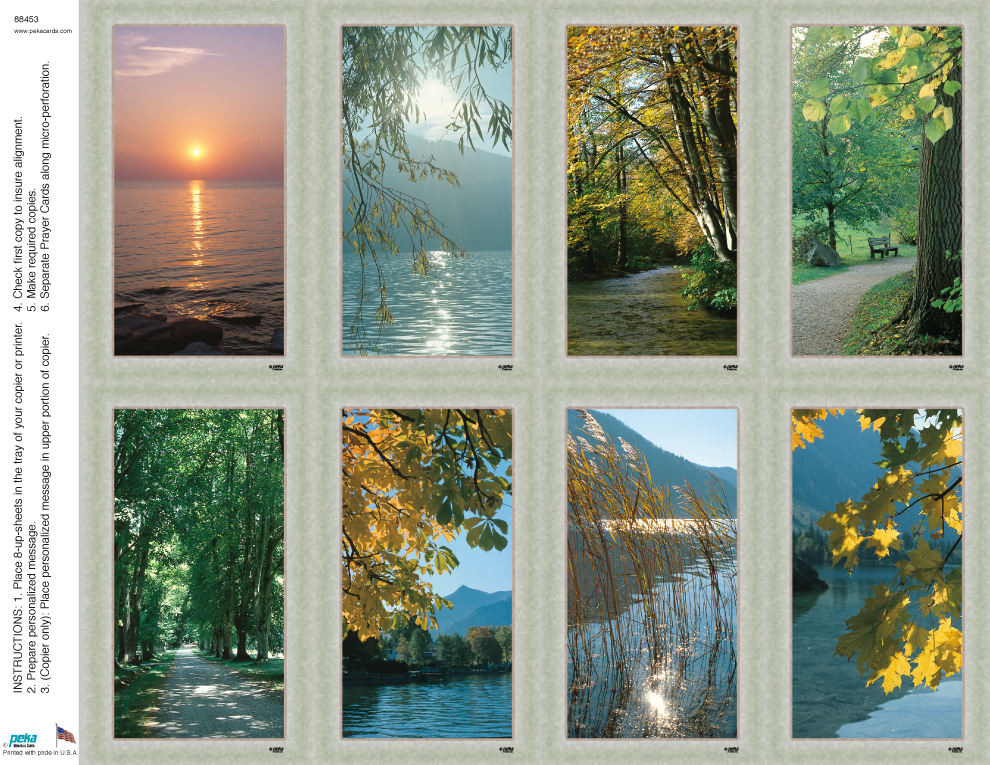Nature Assortment #1 <br>Classic 8-up Prayer Cards