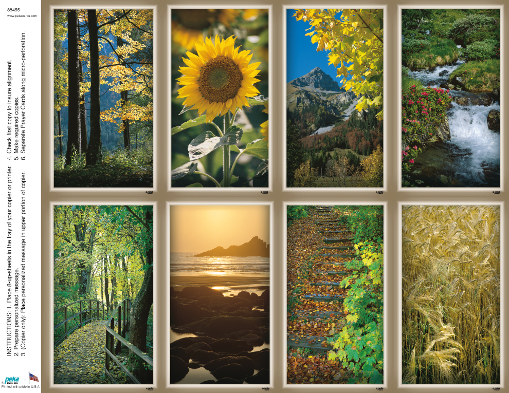 Nature Assortment #2 <br>Classic 8-up Prayer Cards