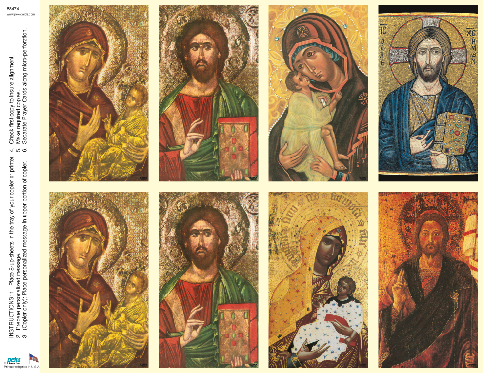 Icon Assortment<br>Classic 8-up Prayer Cards