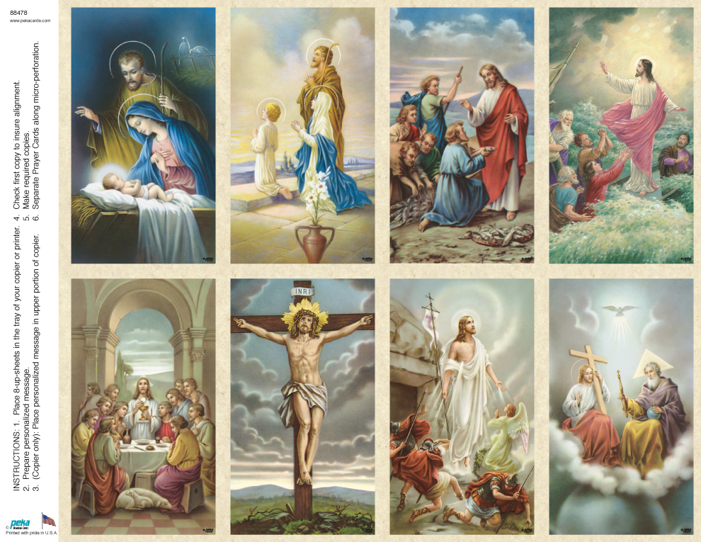 Life of Christ Classic 8-up Prayer Cards