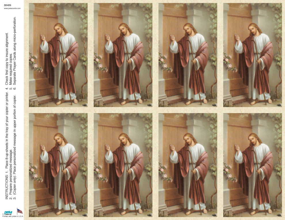 Christ Knocking <br>Classic 8-up Prayer Cards