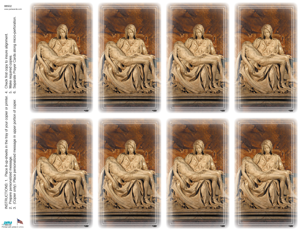 Pieta <br>Classic 8-up Prayer Cards
