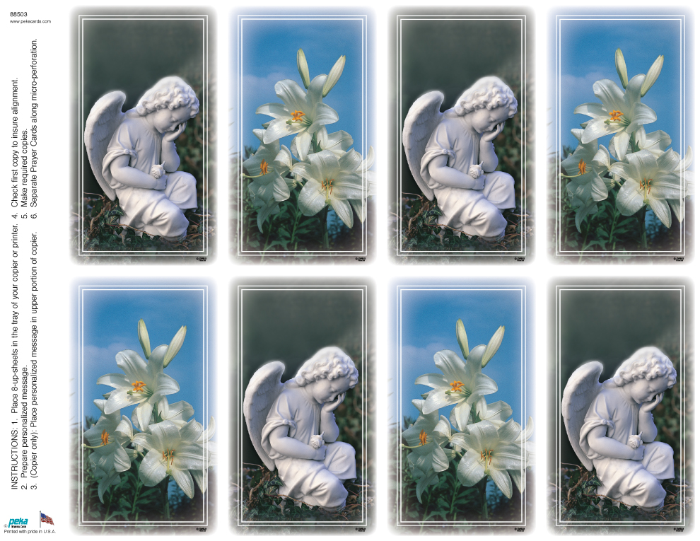 Angel of Sorrow <br>Classic 8-up Prayer Cards