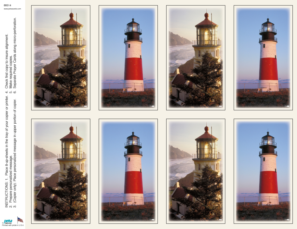 Lighthouse Assortment <br>Classic 8-up Prayer Cards