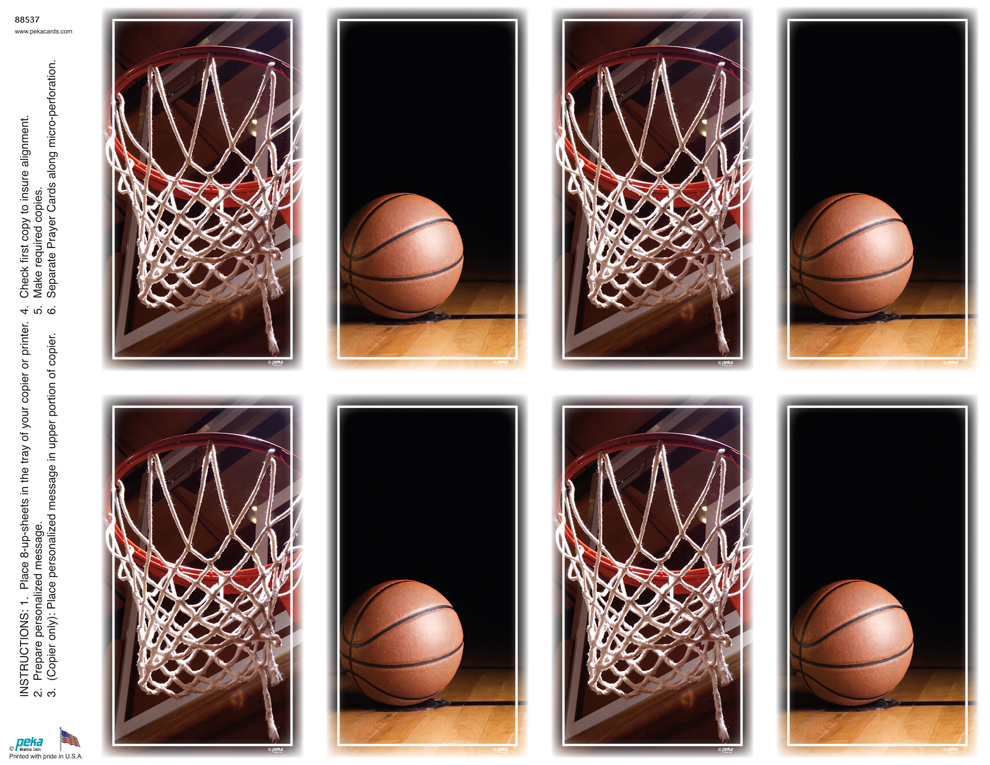 Basketball <br>Classic 8-up Prayer Cards *DISCONTINUED*