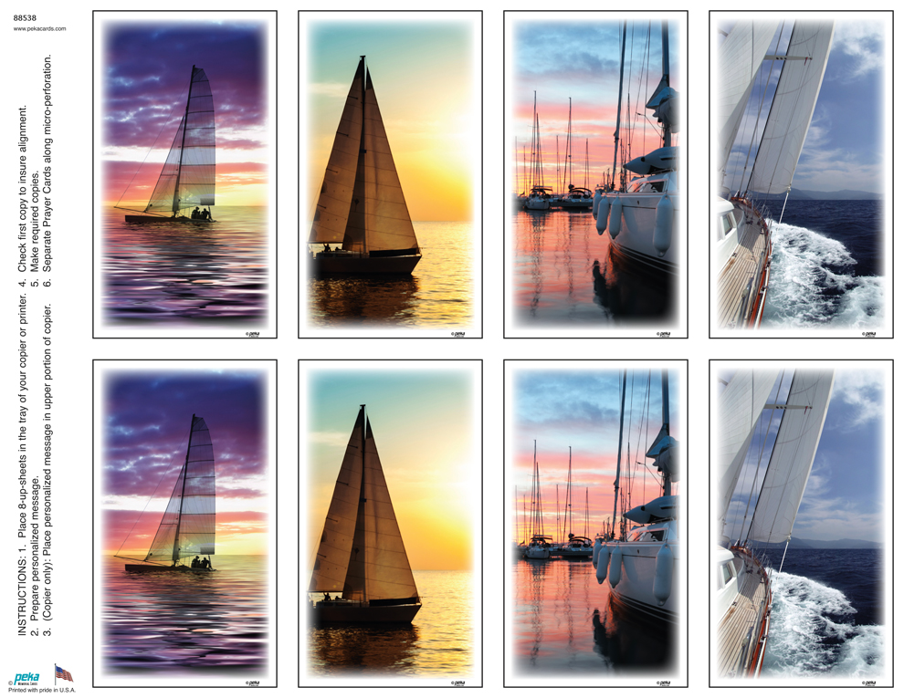 Sailing Assortment <br>Classic 8-up Prayer Cards
