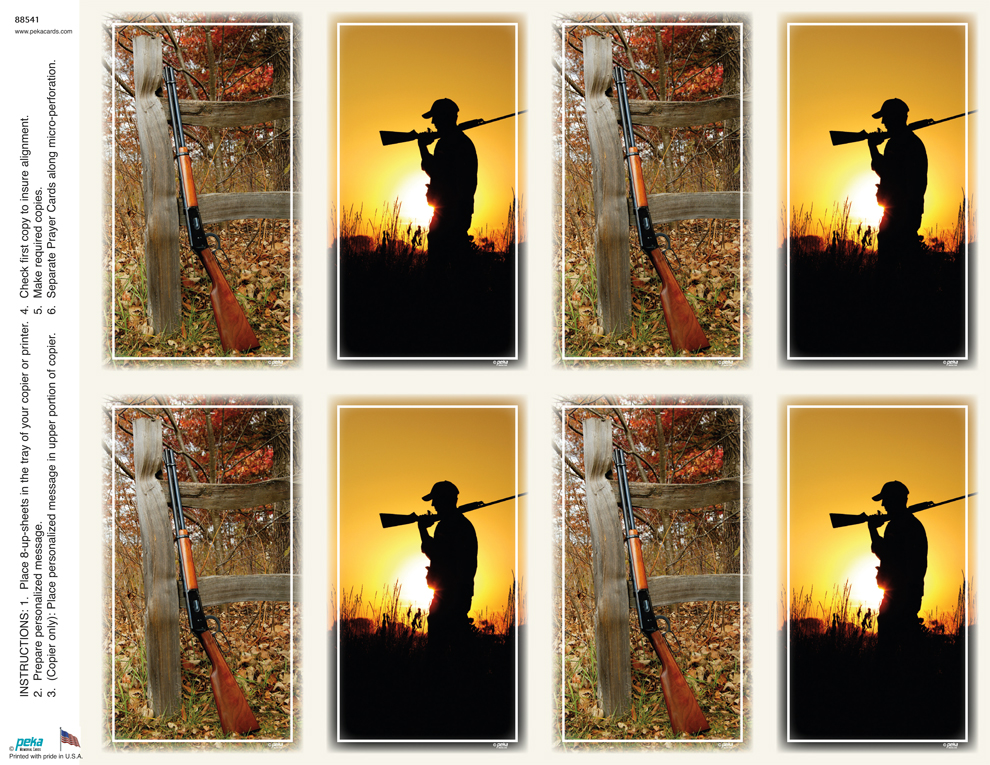 Hunting Assortment <br>Classic 8-up Prayer Cards