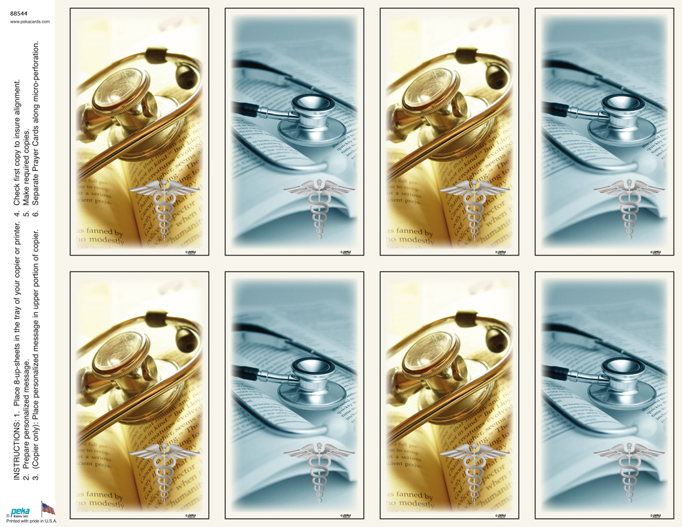 Medical Assortment <br>Classic 8-up Prayer Cards *DISCONTINUED*