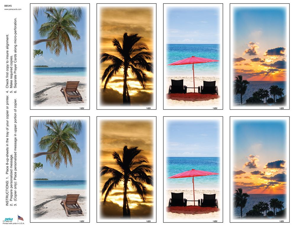 Paradise <br>Classic 8-up Prayer Cards