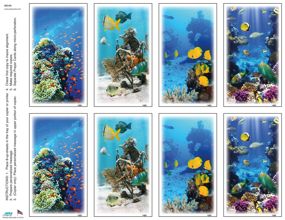 Tropical Waters <br>Classic 8-up Prayer Cards *DISCONTINUED*