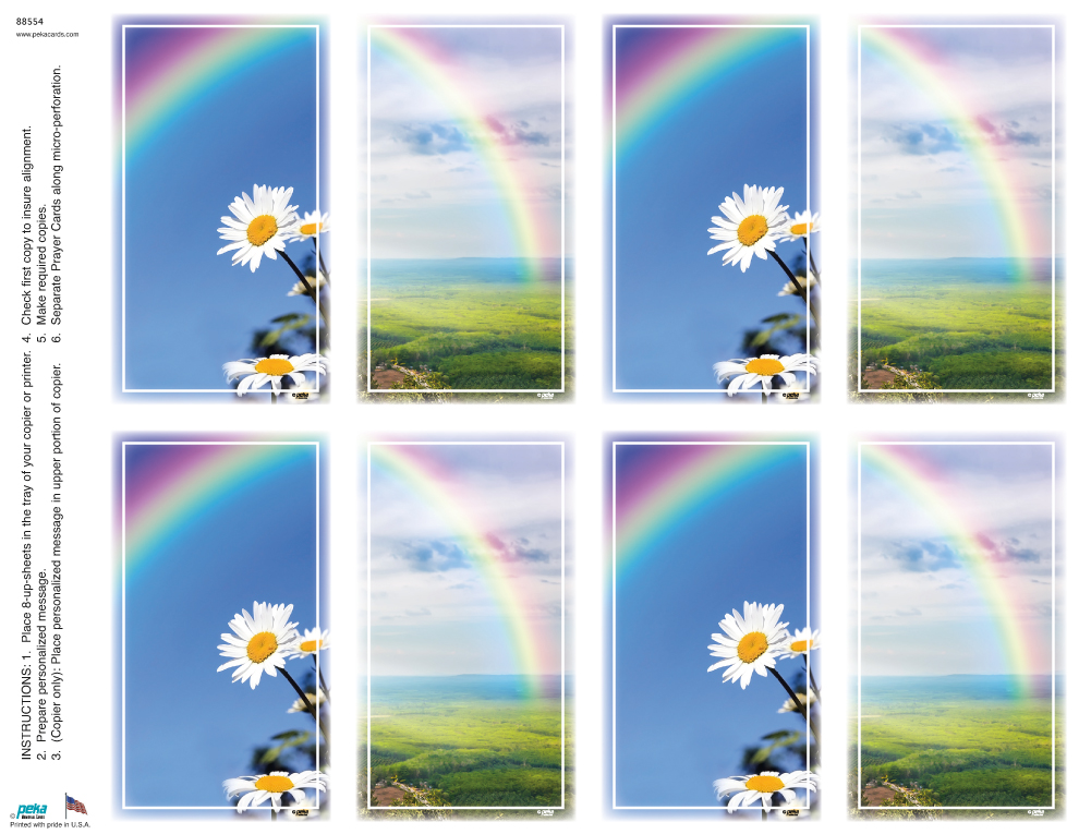 Rainbow Assortment <br>Classic 8-up Prayer Cards