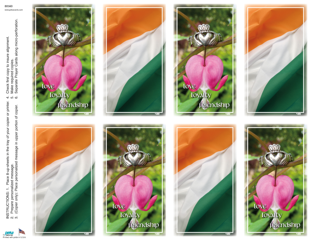 Irish Assortment #2 <br>Classic 8-up Prayer Cards *DISCONTINUED*