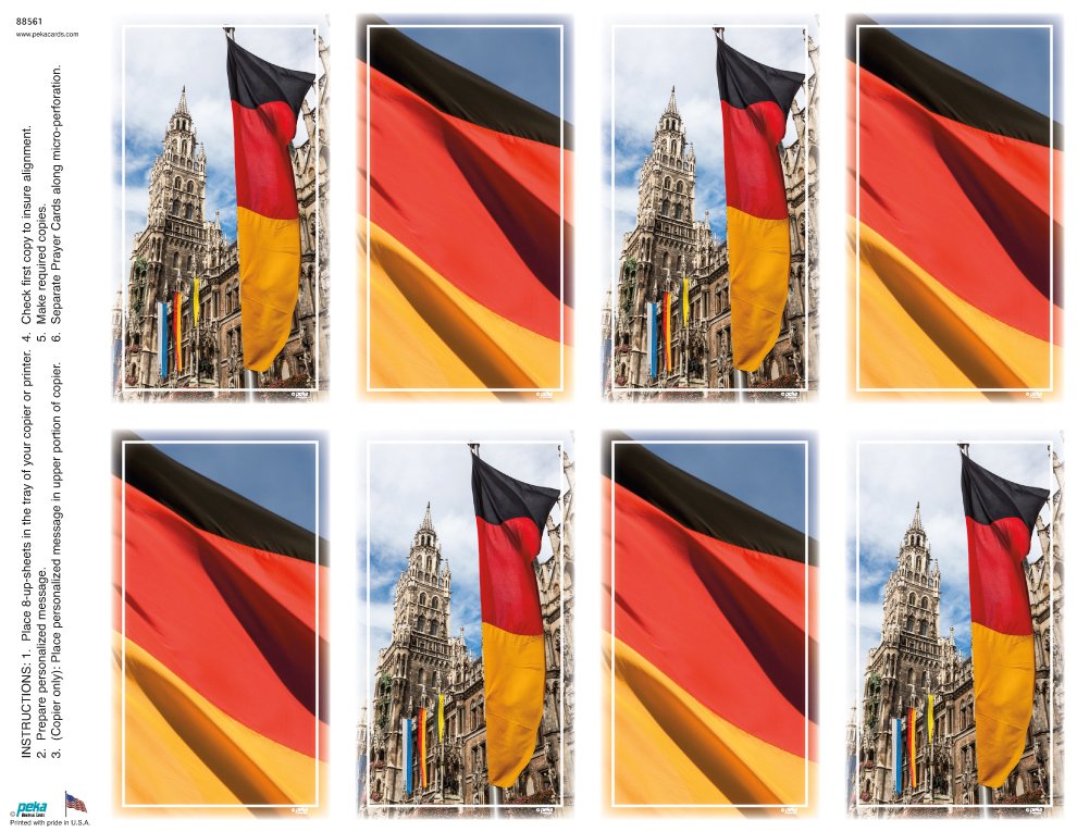 German Assortment <br>Classic 8-up Prayer Cards *DISCONTINUED*
