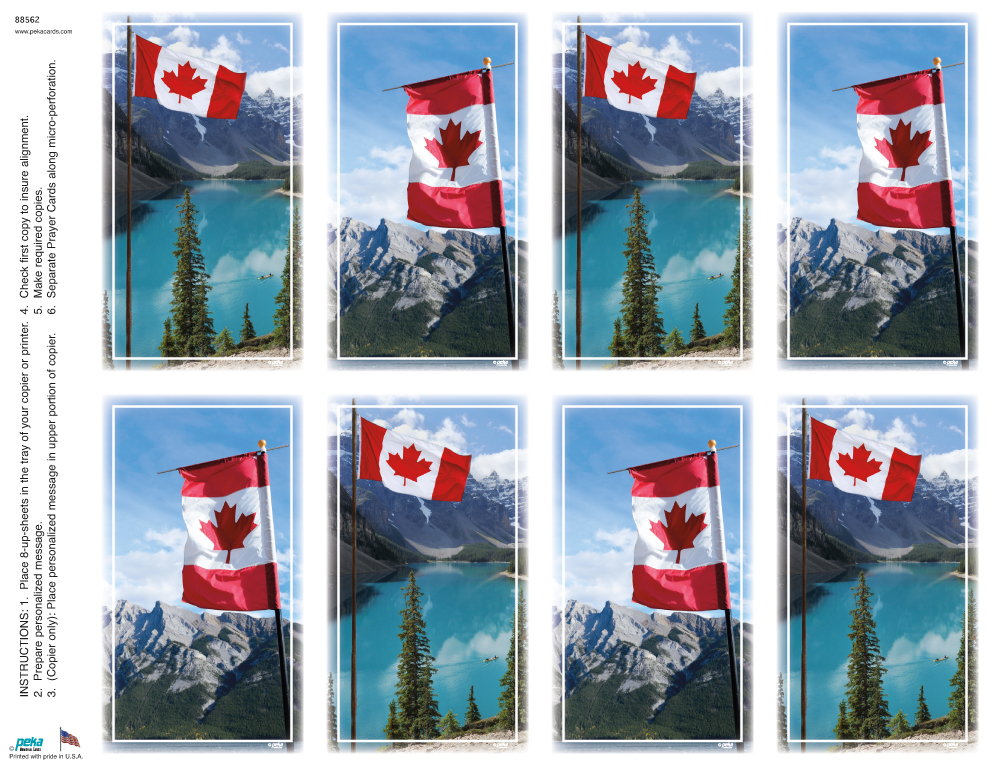 Canadian Assortment<br>Classic 8-up Prayer Cards *DISCONTINUED*