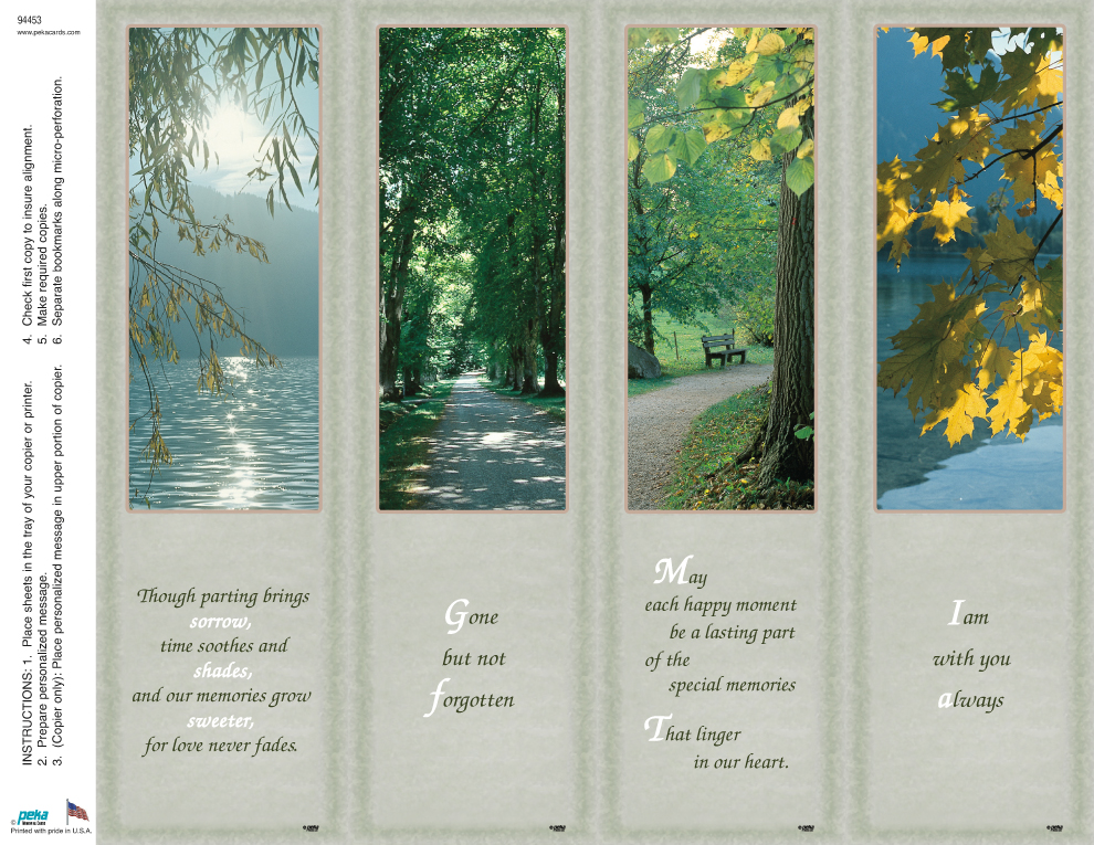 Nature Assortment #1 <br>4-up Bookmarks