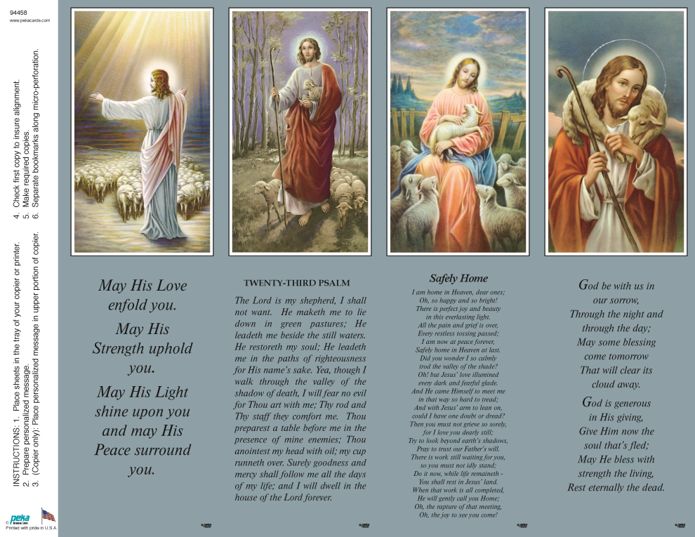Jesus Assortment <br>4-up Bookmarks *DISCONTINUED*
