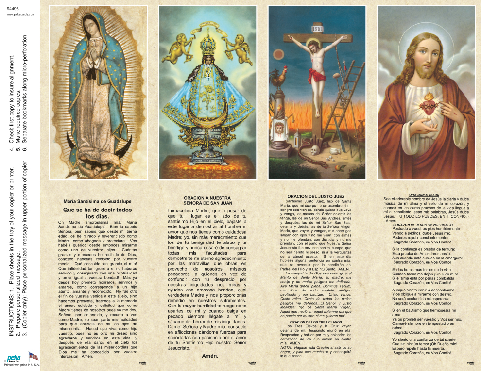 Spanish Assortment <br>4-up Bookmarks *DISCONTINUED*