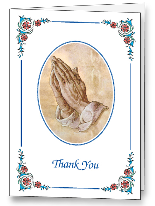 Praying Hands <br>Acknowledgement Cards <br>25 per box