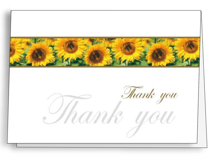 Sunflowers <br>Acknowledgement Cards <br>25 per box
