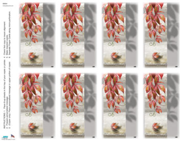Red Leaves <br>Classic 8-up Prayer Cards *DISCONTINUED*