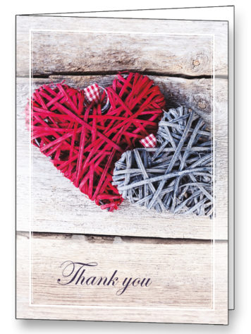 Hearts <br>Acknowledgement Cards <br>25 per box