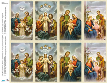 Holy Family Assortment #2 <br>Classic 8-up Prayer Cards