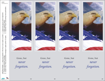 Patriotic <br>4-up Bookmarks