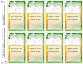 Imprint on this World <br>Classic 8-up Prayer Cards