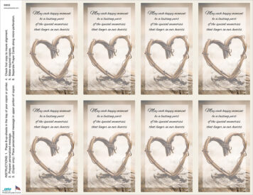 Memories in our Hearts <br>Classic 8-up Prayer Cards