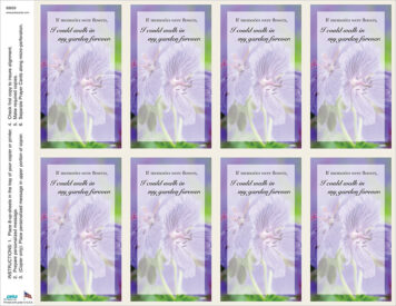 Walk in my Garden <br>Classic 8-up Prayer Cards