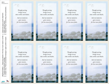 Love Never Fades <br>Classic 8-up Prayer Cards