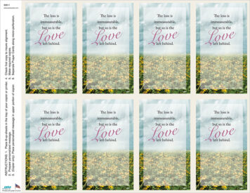 The Love Left Behind <br>Classic 8-up Prayer Cards