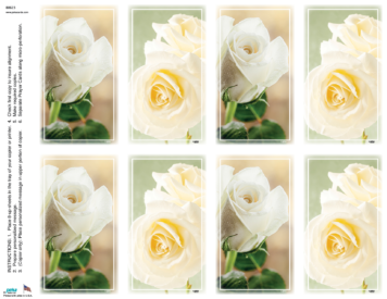 White Rose Assortment <br>Classic 8-up Prayer Cards