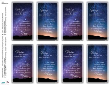 Stars in the Sky <br>Classic 8-up Prayer Cards