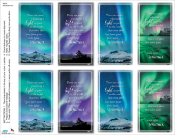 Their Light Remains <br>Classic 8-up Prayer Cards